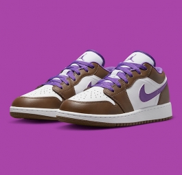 Nike Air Jordan 1 Low GS “Brown Purple” 553560-215