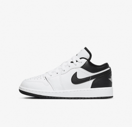 Nike Air Jordan 1 Low Gs “White Black” 553560-132