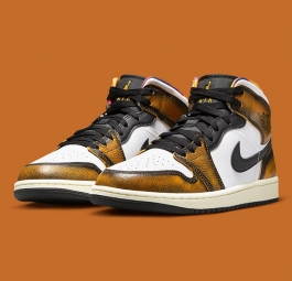 Nike Air Jordan 1 Mid SE “Wear Away” Orange DQ8417-071