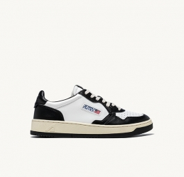 Autry Medalist Leather Low “Black White” AULW-WB01