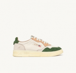 Autry Medalist Leather Low x Staple “White Green Orange” AVLW-STA1