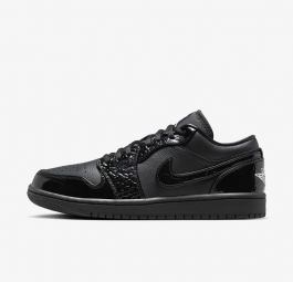Nike Air Jordan 1 Low Se “Black Croc” (w) HJ7743-010