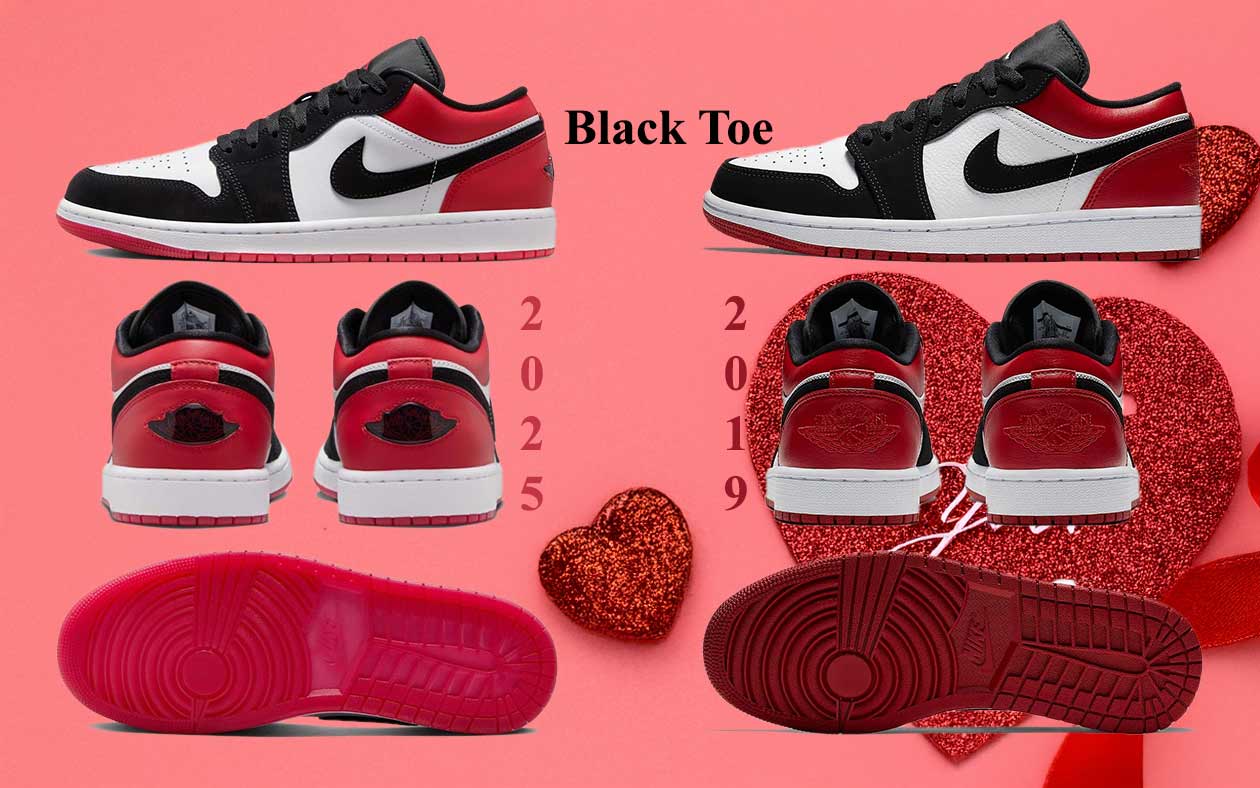 Air Jordan 1 Low Black Toe 2025 Nối Tiếp Năm 2019